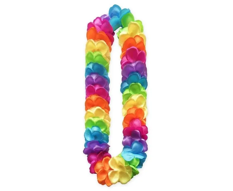 GoDan, naszyjnik hawajski, satynowy, wielokolorowy