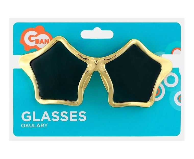 GoDan, okulary gwiazdki, złote