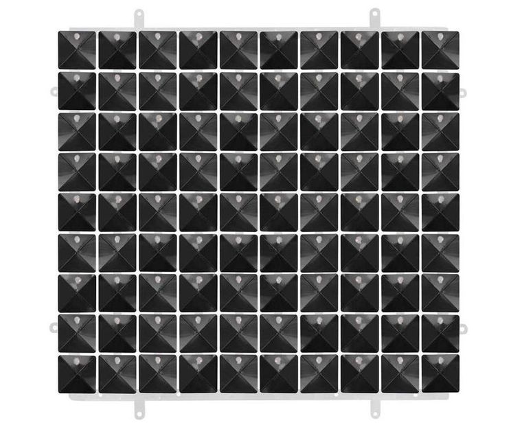 GoDan, panel dekoracyjny 3D, czarny, 30-30 cm
