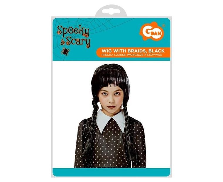 GoDan, peruka, czarne warkocze z grzywką
