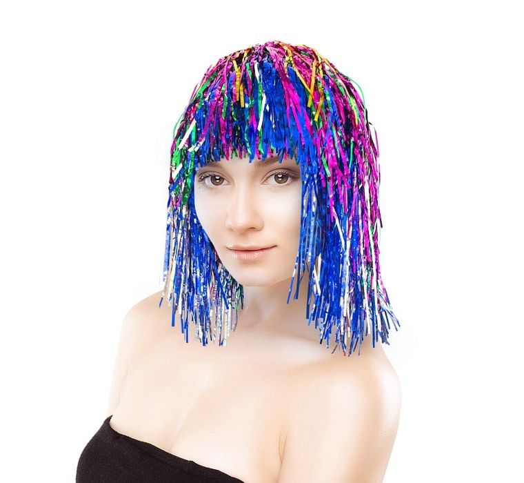 GoDan, peruka foliowa, wielokolorowa