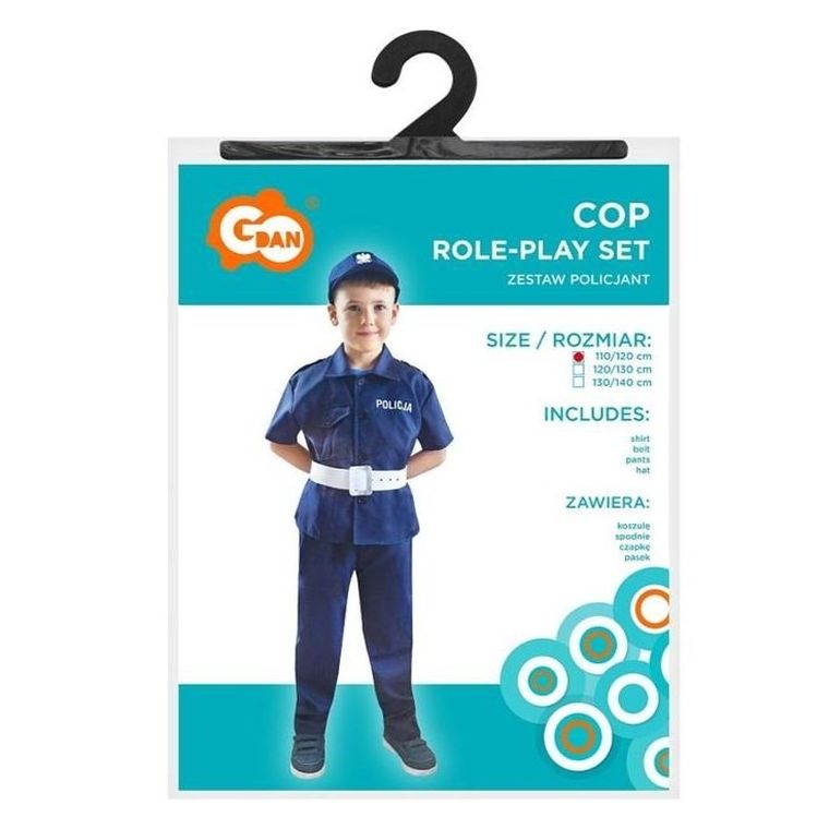 GoDan, policjant, strój, 110-120 cm