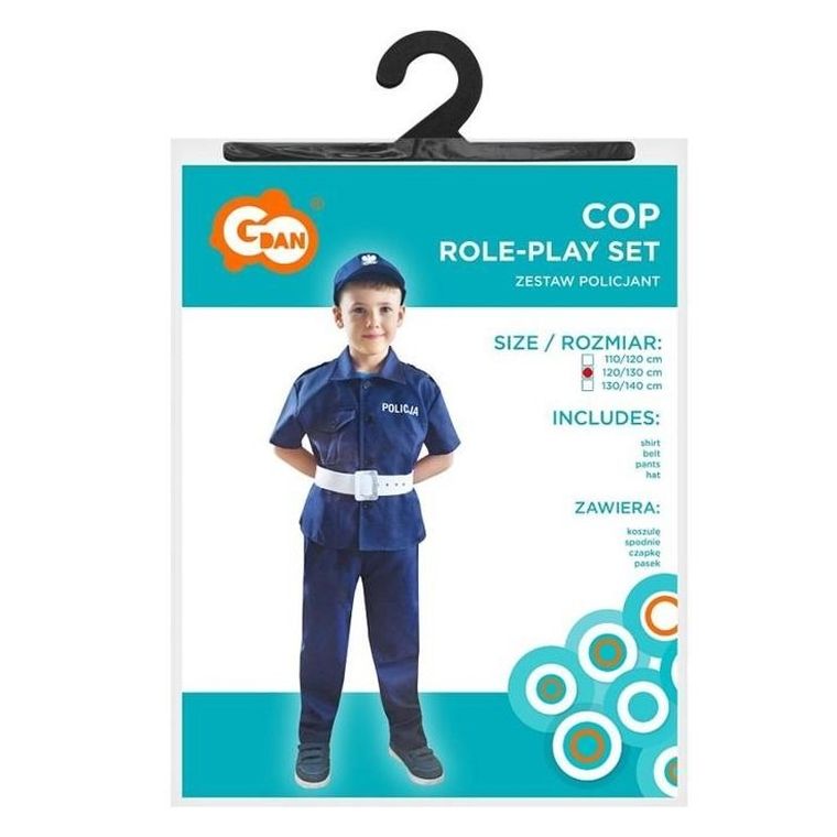 GoDan, policjant, strój, 120-130 cm