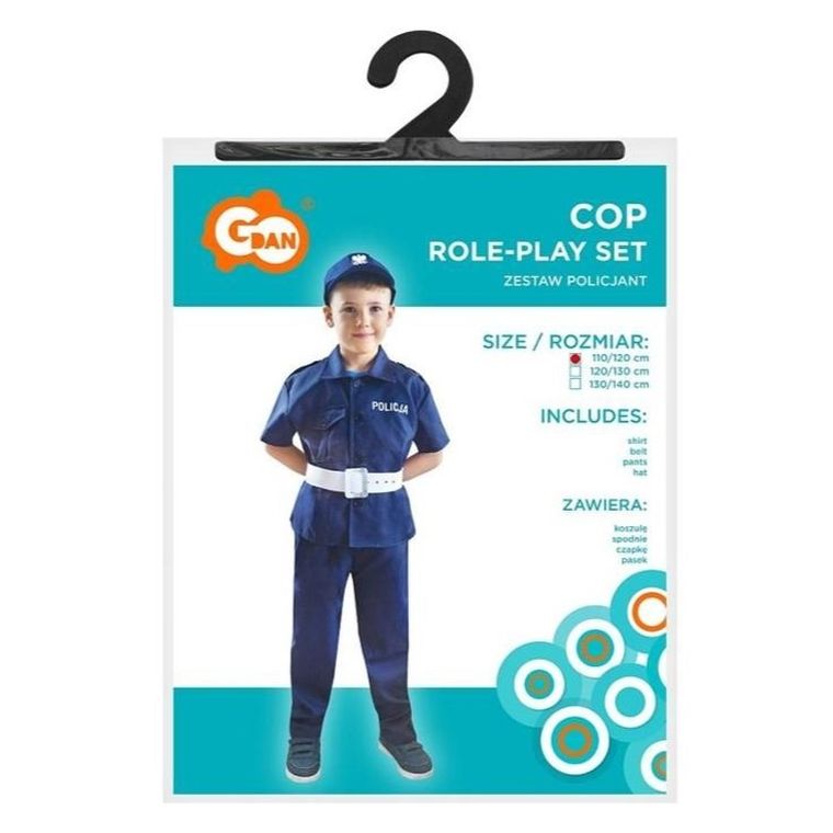 GoDan, policjant, strój, 130-140 cm