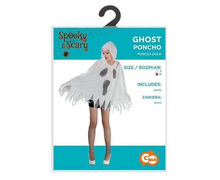 GoDan, ponczo dla dorosłych, Duch, rozmiar M