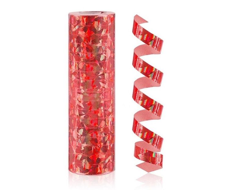 GoDan, serpentyna holograficzna, czerwona, 4m