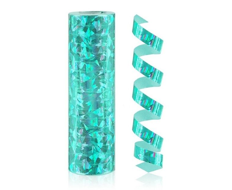 GoDan, serpentyna holograficzna, turkusowa, 4m