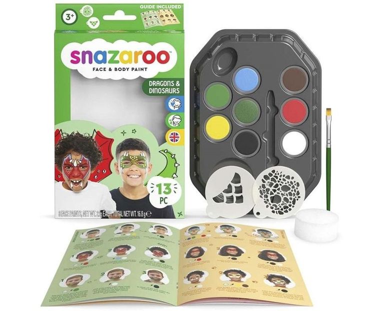 GoDan, smoki i dinozaury, zestaw farb do malowania twarzy