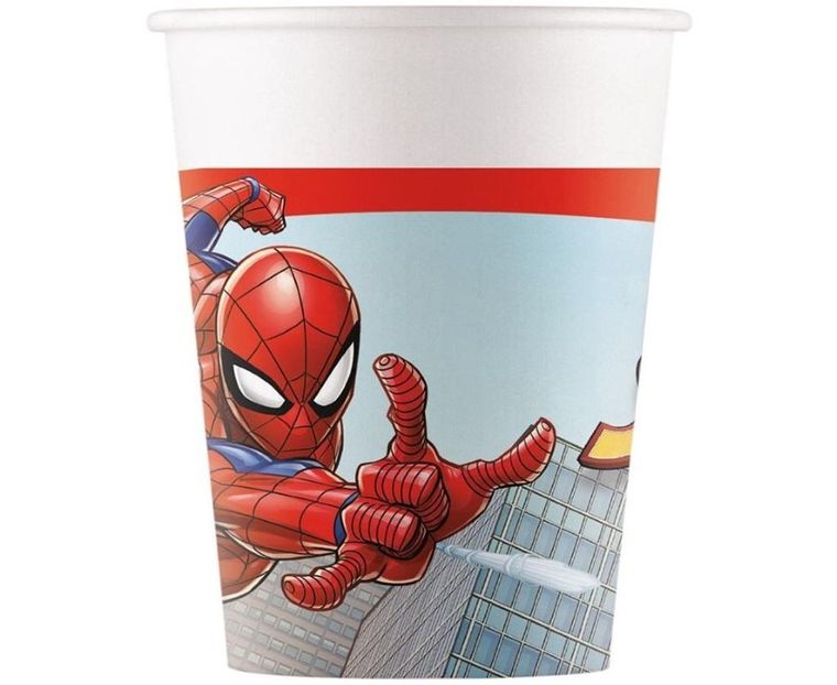 GoDan, Spider-Man, kubeczki papierowe, 200 ml, 8 szt.