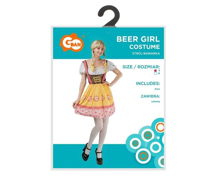 GoDan, strój dla dorosłych, Bawarka sukienka, rozmiar S