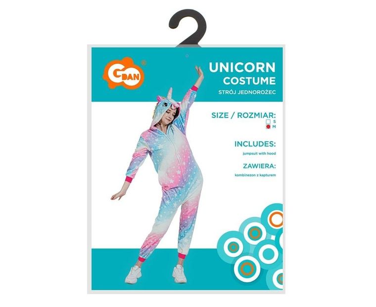 GoDan, strój dla dorosłych, Jednorożec, rozmiar M