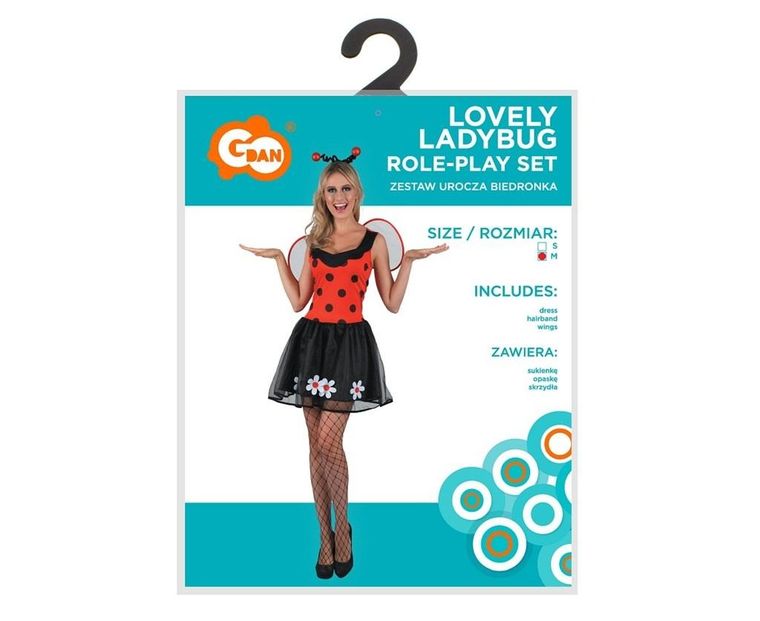 GoDan, strój dla dorosłych, Urocza Biedronka, rozmiar M