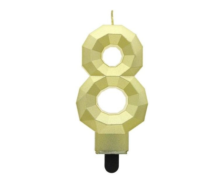 Godan, świeczka cyfra 8, Diament, 7.6 cm