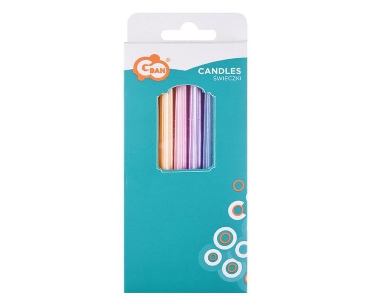 GoDan, świeczki makaronikowe, metaliczne, 12.5-0.8 cm, 6 szt.