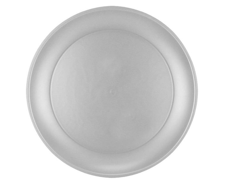 GoDan, talerz plastikowy, srebrny, 1 szt.