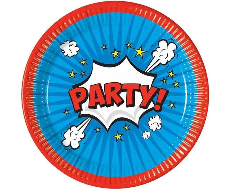 GoDan, talerzyki papierowe, Boom Party, 23 cm, 8 szt.