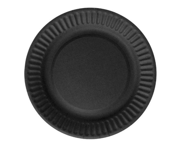 GoDan, talerzyki papierowe, czarne, 6 szt.