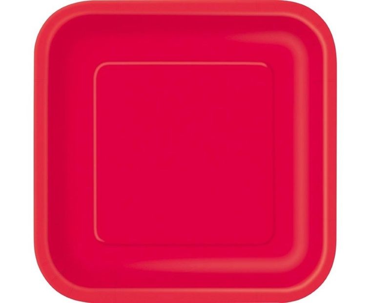 GoDan, talerzyki papierowe, czerwone, 18 cm, 16 szt.