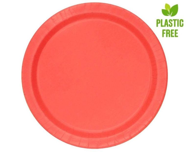 GoDan, talerzyki papierowe, czerwone, 23 cm, 8 szt.