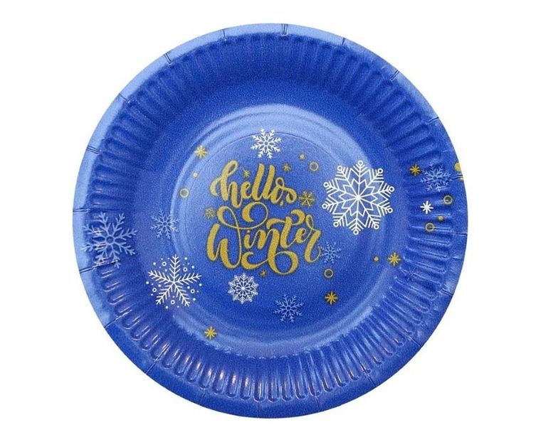 GoDan, talerzyki papierowe, Hello Winter, 18 cm, 6 szt.
