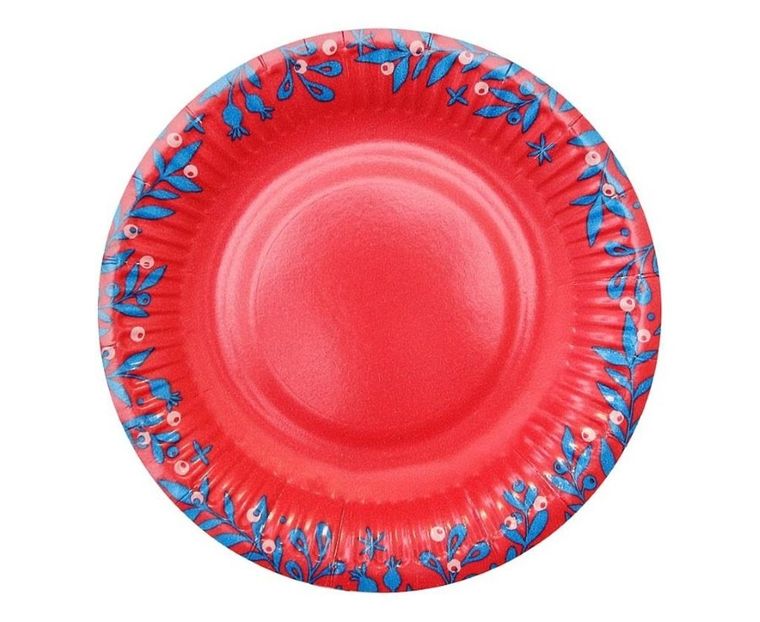 GoDan, talerzyki papierowe, Let It Snow, 18 cm, 6 szt.