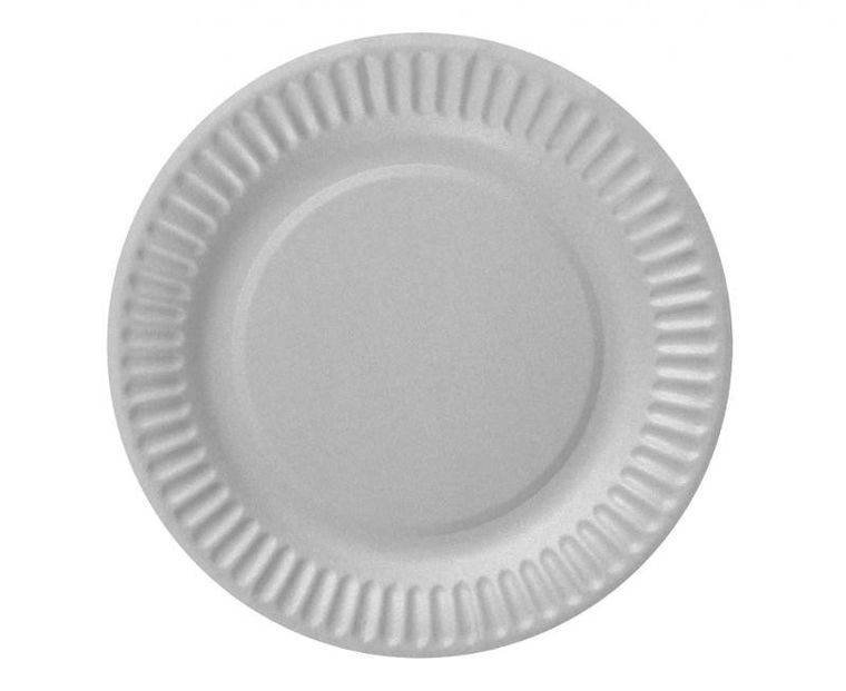 GoDan, talerzyki papierowe, srebrne, 18 cm, 6 szt.