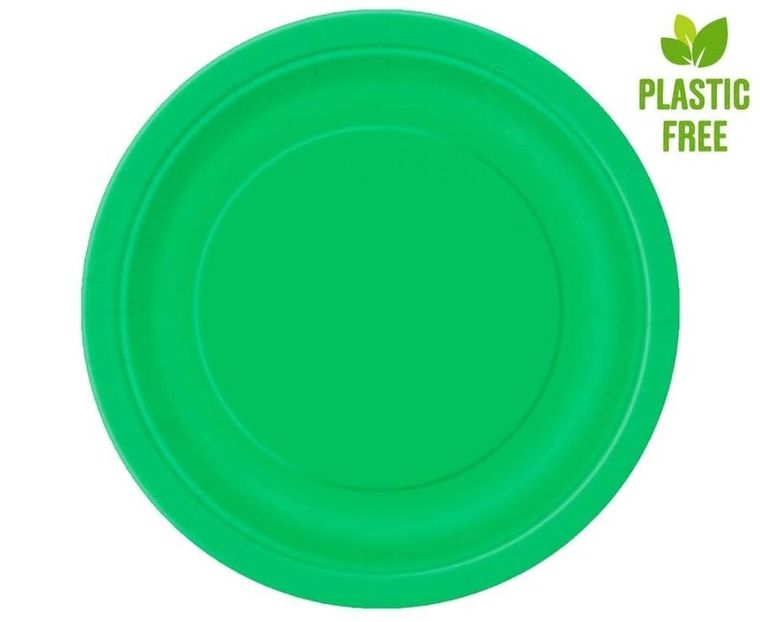 GoDan, talerzyki papierowe, zielone, 23 cm, 8 szt.