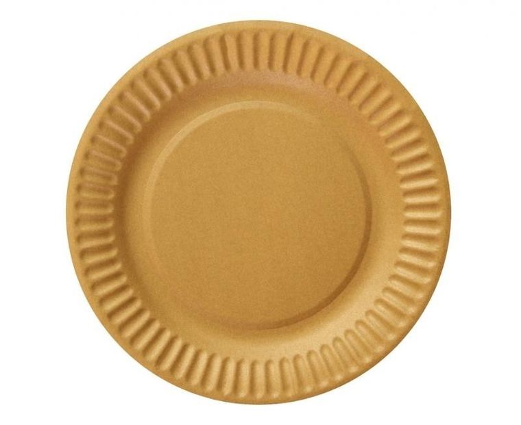 GoDan, talerzyki papierowe, złoty, 6 szt.