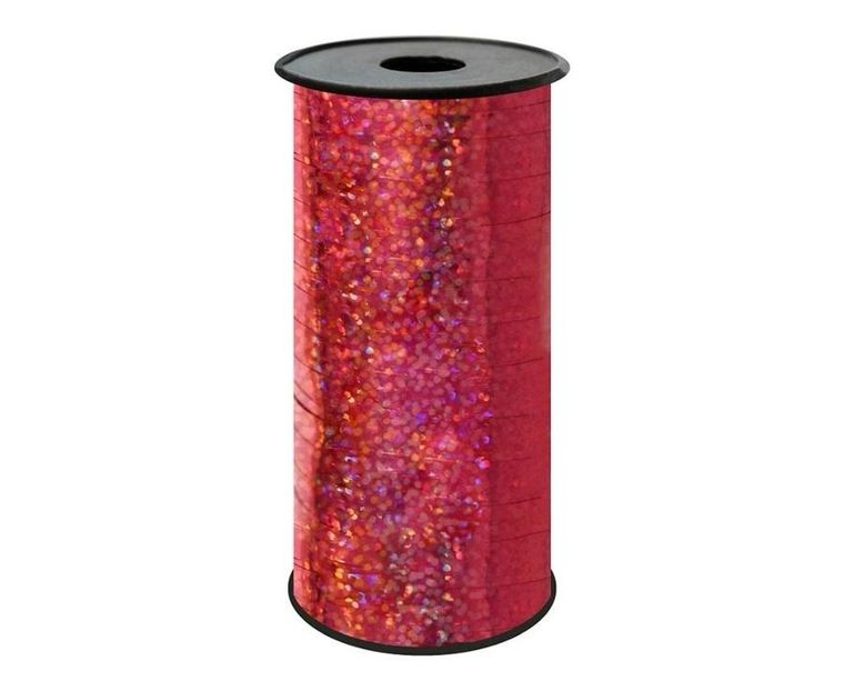 Godan, tasiemka holograficzna, czerwona, 92m