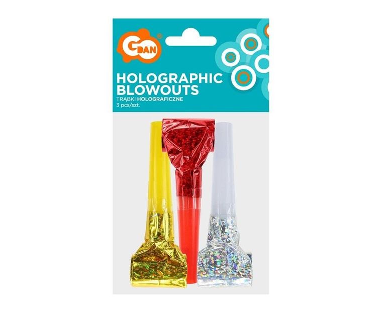 GoDan, trąbki holograficzne, 3 szt.