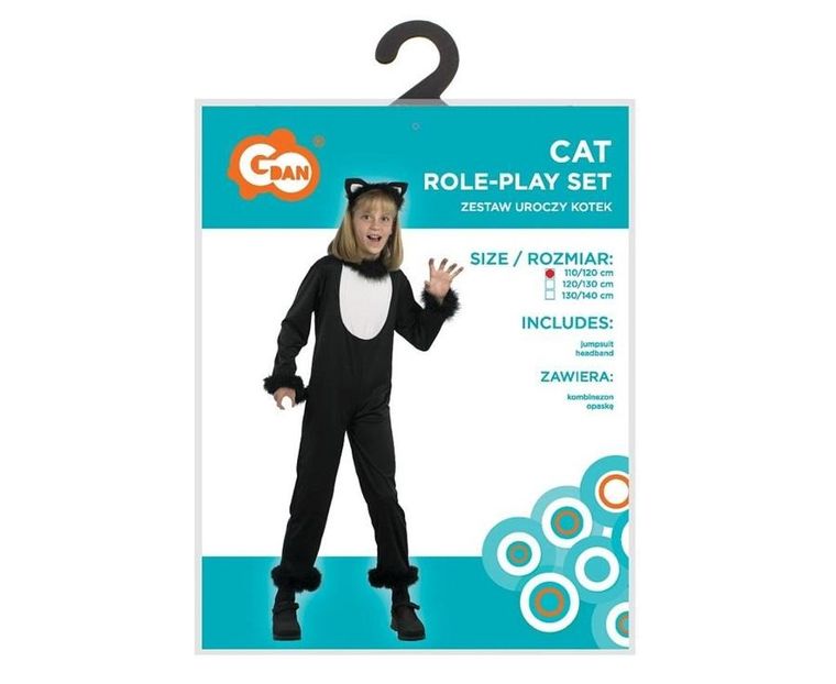 GoDan, Uroczy Kotek, strój dla dzieci, rozmiar 110/120 cm