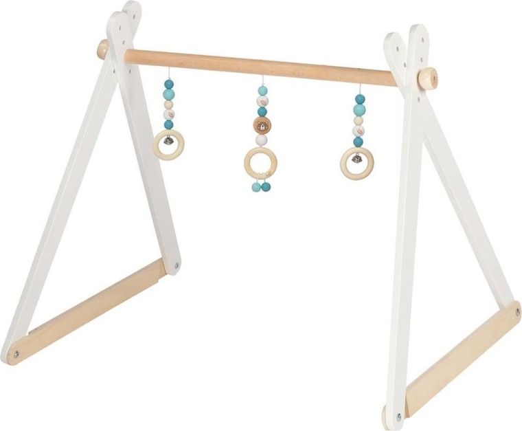 Goki, Baby Gym, drewniany stojak edukacyjny, miś