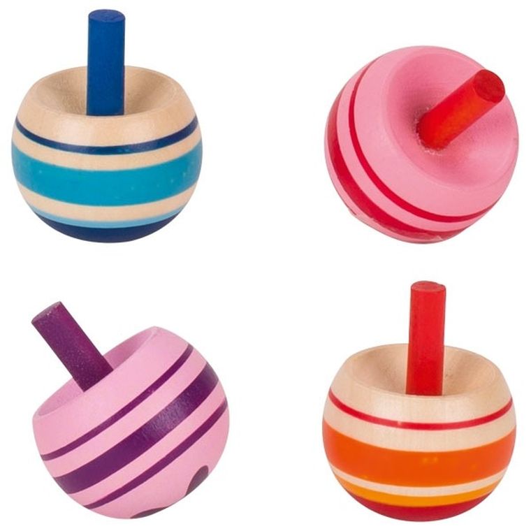 Goki, drewniane mini bączki, w paski, 1 szt.