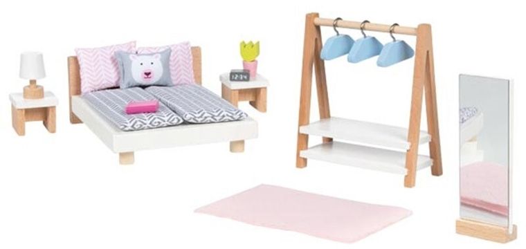 Goki, meble dla lalek, stylowa sypialnia