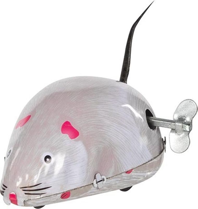 Goki, myszka, metalowa zabawka do nakręcania