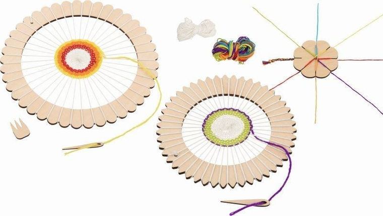 Goki, okrągłe krosno tkackie, zestaw kreatywny