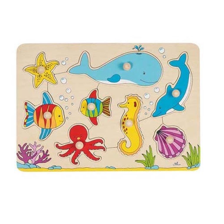 Goki, Podwodny świat, układanka z uchwytami, 9 elementów