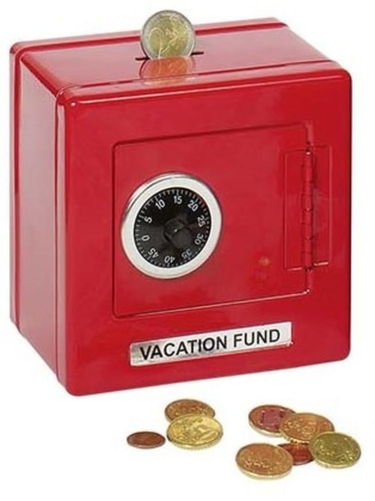 Goki, skarbonka sejf, czerwona