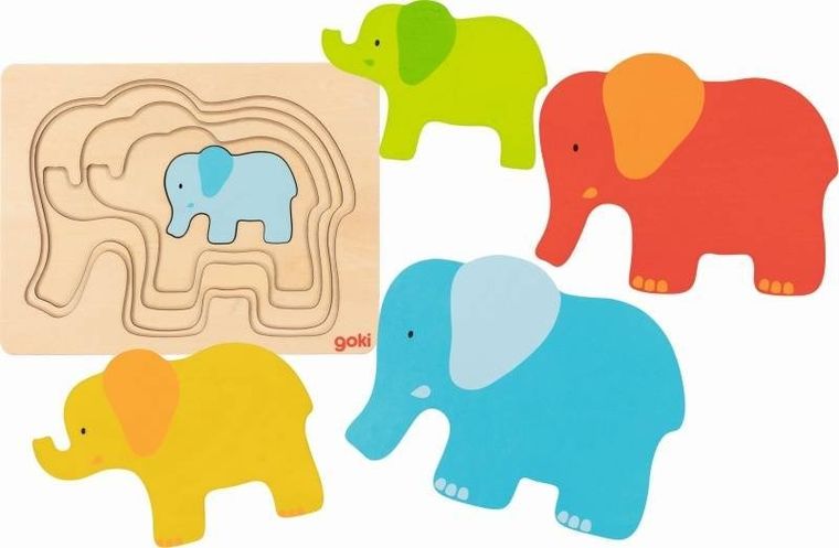 Goki, Słoń, puzzle warstwowe