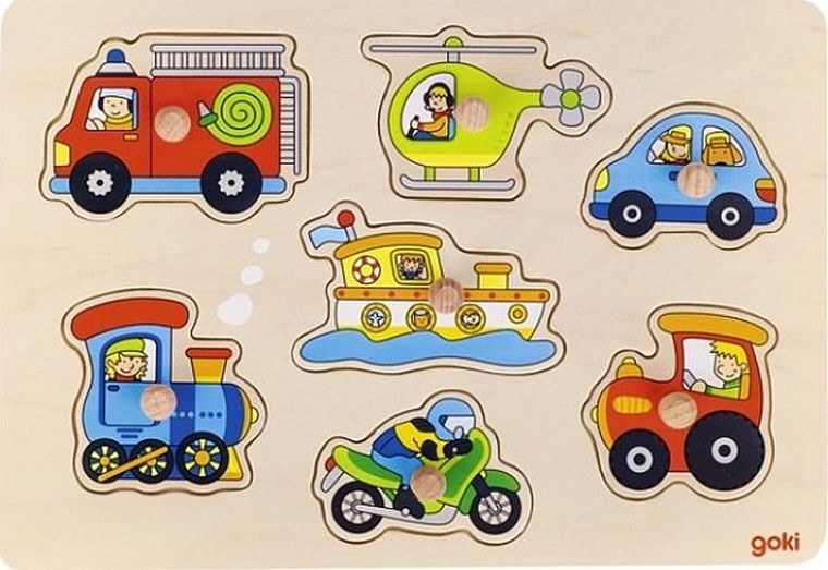 Goki, Środki transportu, układanka z uchwytami