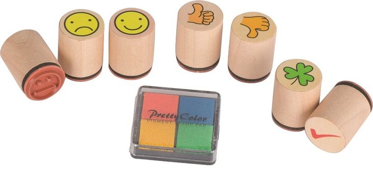 Goki, stempelki w słoiczku, 7 szt.