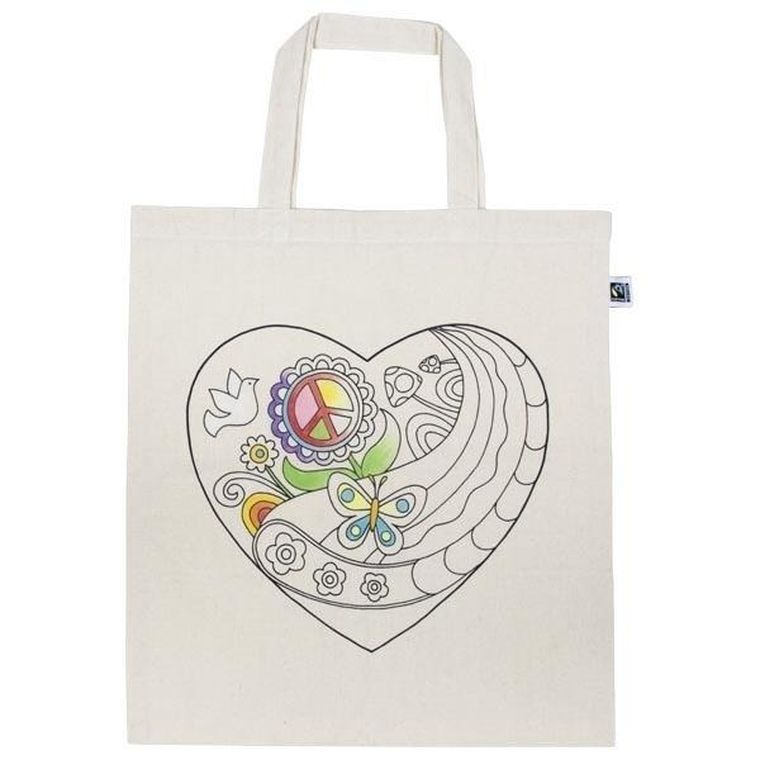 Goki, torba bawełniana, serce
