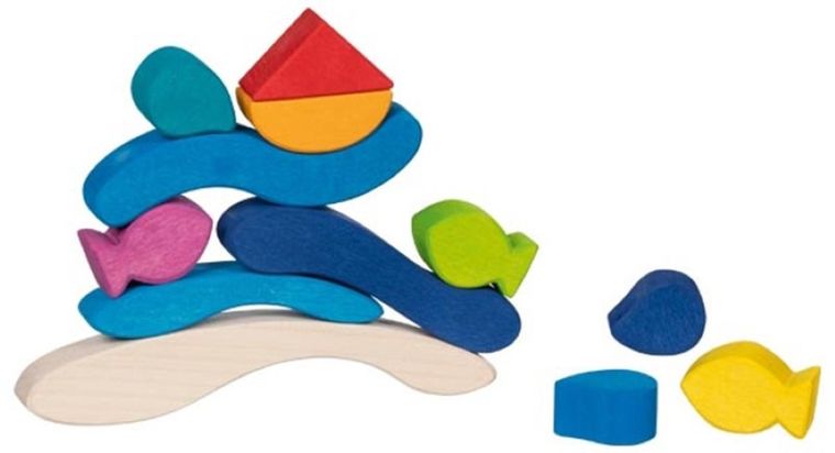 Goki, wodny świat, układanka drewniana