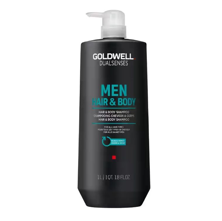 Goldwell, Dualsenses Men Hair & Body Shampoo, szampon do włosów i ciała dla mężczyzn, 1000 ml