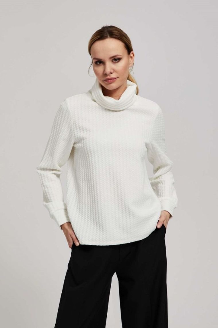 Golf damski, biały, Moodo