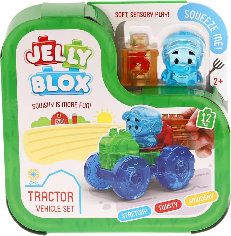 Goliath, Jelly Blox, Traktor, elastyczne klocki, 12 elementów