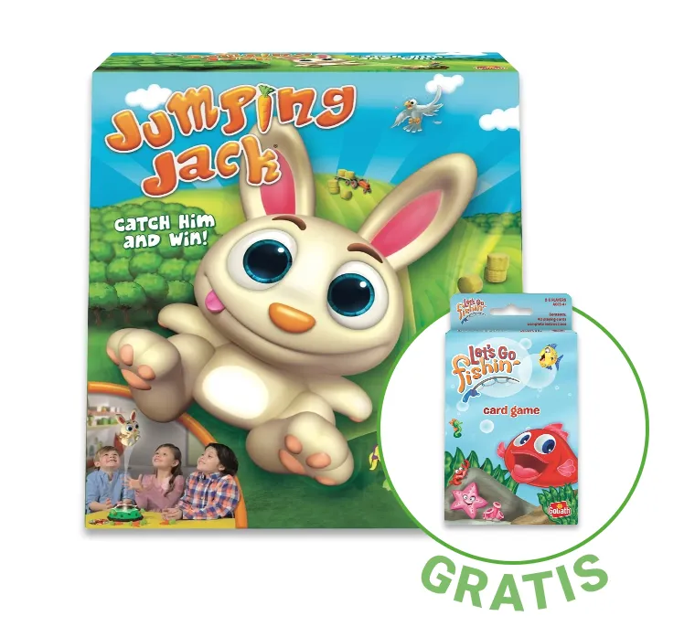 Goliath, Króliczek Pentliczek - zręcznościowa gra familijna + Let's Go Fishin - gra karciana gratis, zestaw promocyjny