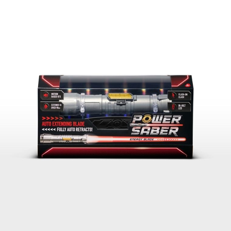 Goliath, Power Saber, wysuwany miecz świetlny LED, czerwony