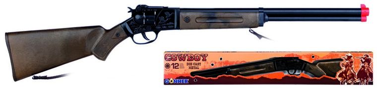 Gonher, strzelba kowbojska, metalowa, 12 naboi