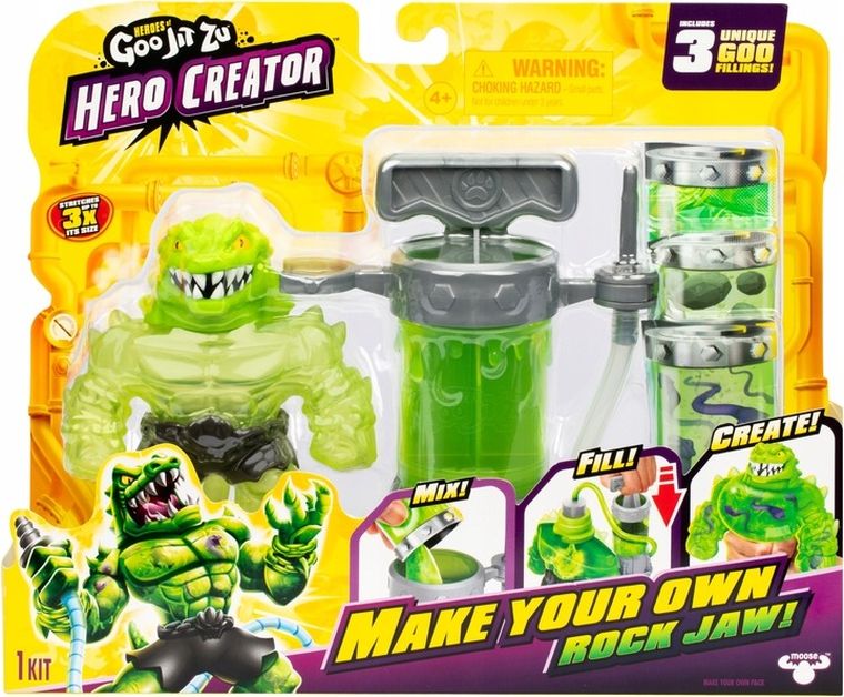 Goo-jit-zu, Hero Creator, Rock Jaw, elastyczna figurka